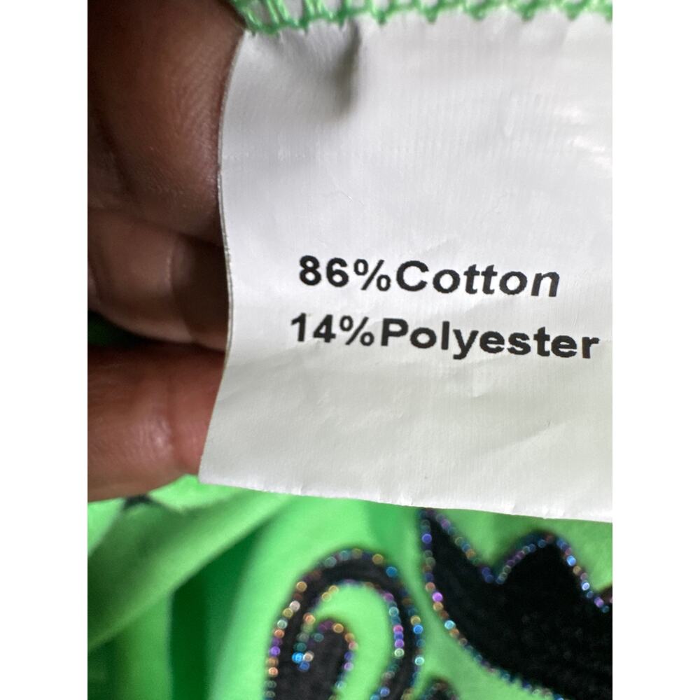 QUEEN OF SPARKLES Green and Black sweater dress size Small - Picture 9 of 10